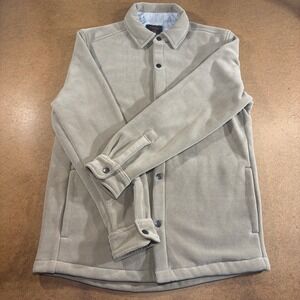 Copper & Oak Tan Corduroy Sherpa Lined Shirt Jacket Mens Small